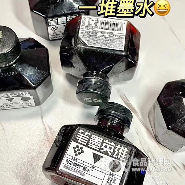 笔墨英雄黑桑葚复合果汁饮料320ml