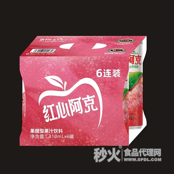 红心阿克果醋型果汁饮料310mlx6罐