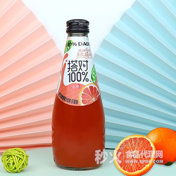 搭对血橙味复合乳酸菌果汁饮料瓶装