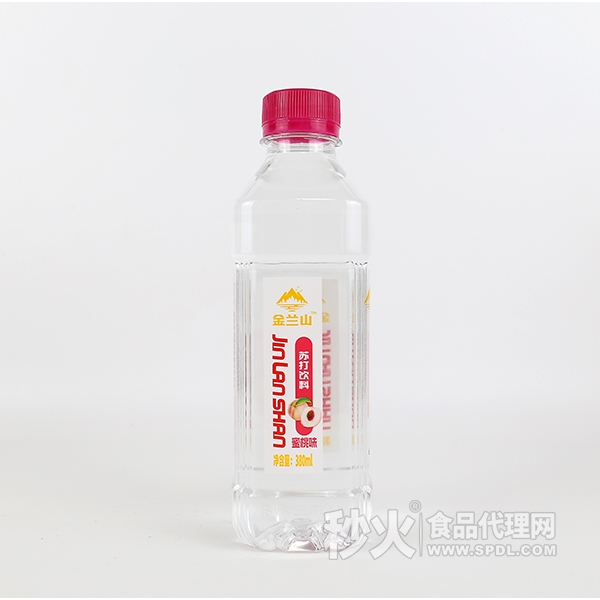 金兰山蜜桃味苏打水饮料380ml