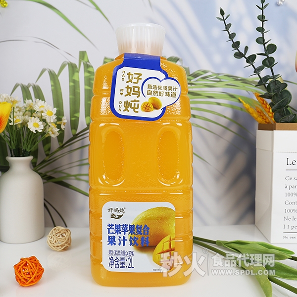 好妈炖芒果苹果复合果汁饮料2L