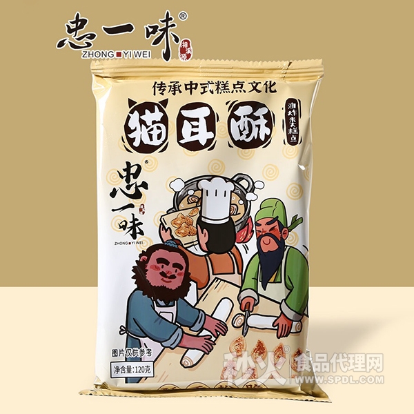 忠一味猫耳酥120g