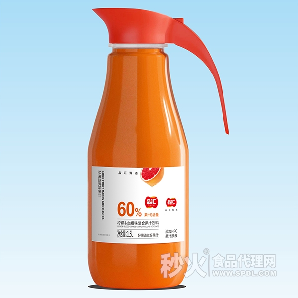 品汇柠檬血橙味复合果汁饮料1.5L