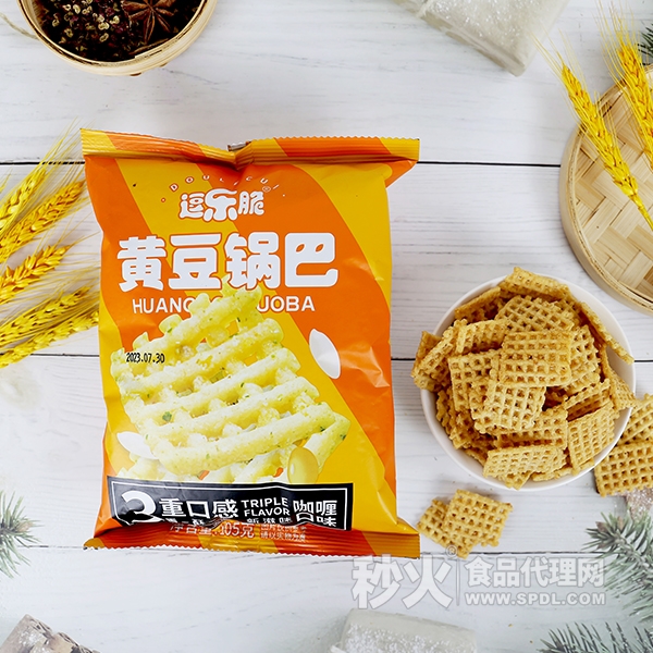 逗乐脆黄豆锅巴咖喱口味105g