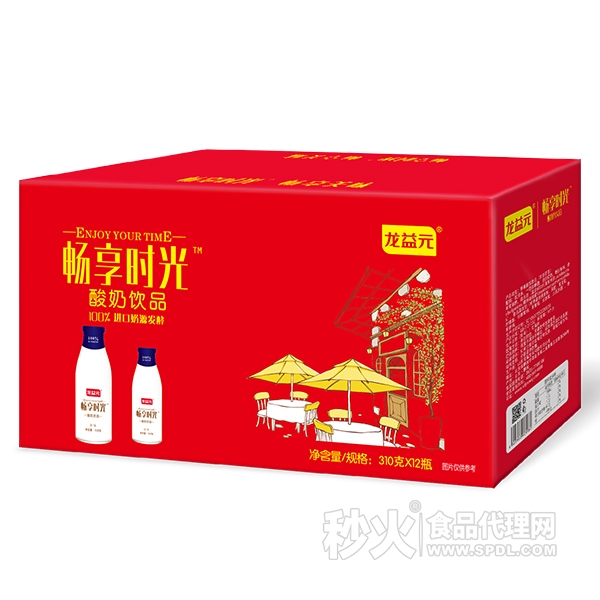 龙益元畅享时光酸奶饮品310gx12瓶