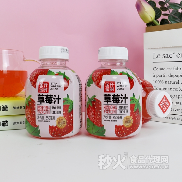 金升金时草莓汁复合果汁饮品350ml