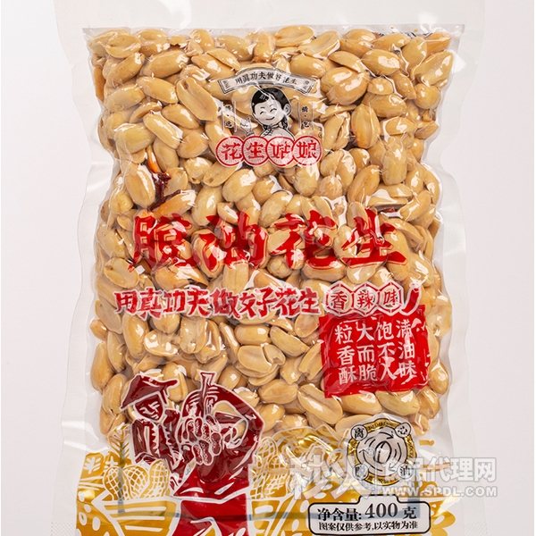 花生姑娘脱油花生香辣味400g