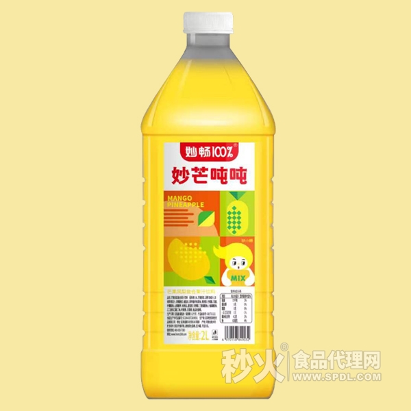 妙畅妙芒吨吨芒果蜂蜜复合果汁饮料2L