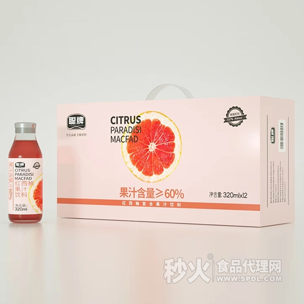 聪牌红柚复合果汁饮料320mlx12瓶