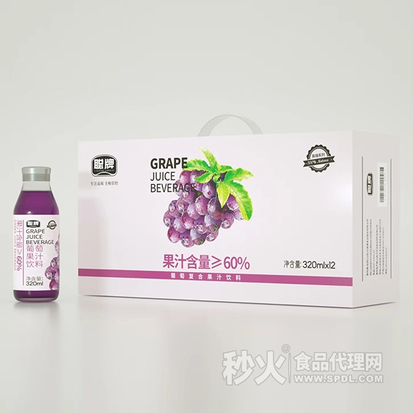 聪牌葡萄复合果汁饮料320mlx12瓶