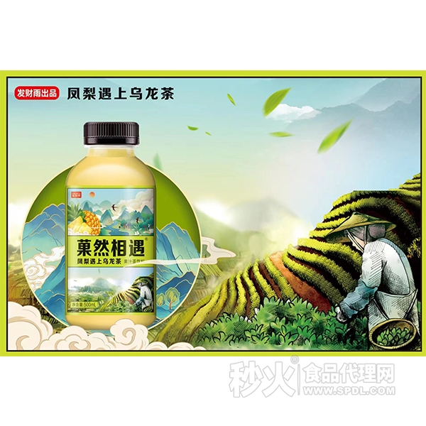 发财雨菓然相遇凤梨遇上茶饮料果汁茶饮料500ml