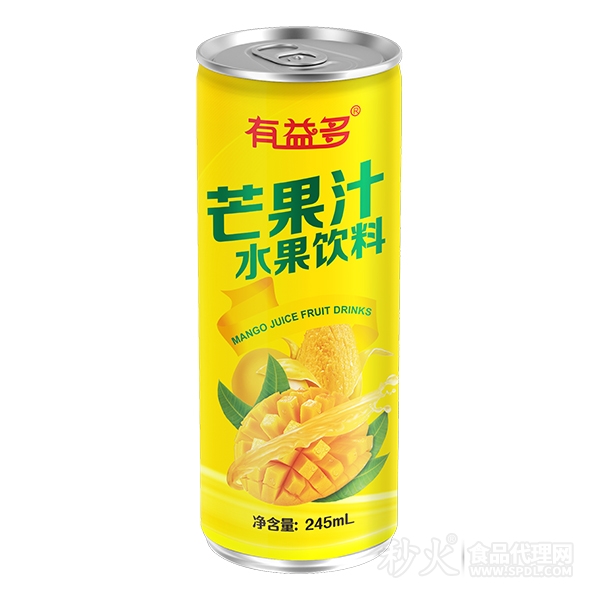 有益多芒果汁水果饮料245ml