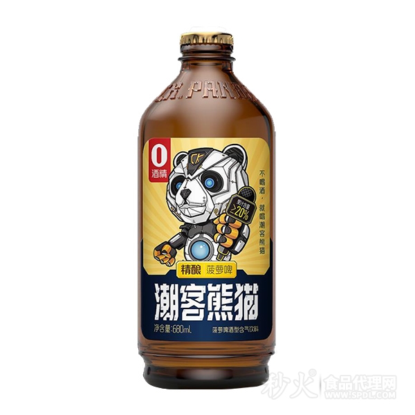 潮客熊猫精酿菠萝啤饮料680ml