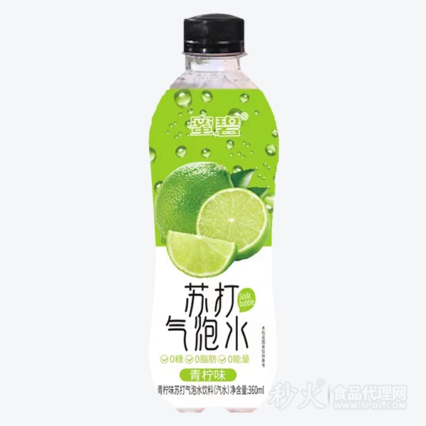 蜜碧苏打气泡水青柠味饮料360ml