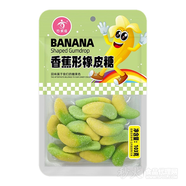 方家庄香蕉形橡皮糖103g