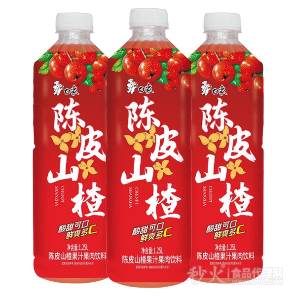 白象陈皮山楂果汁果肉饮料1.25L