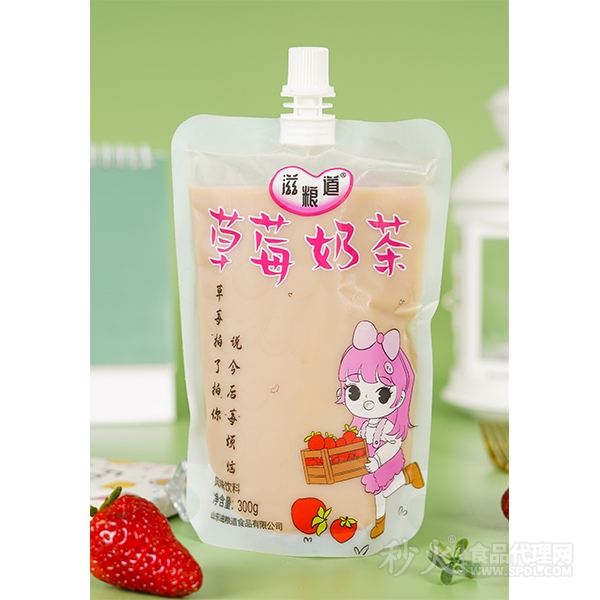 滋粮道草莓奶茶300g