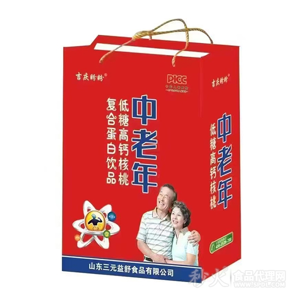 吉庆盼盼中老年低糖高钙核桃饮品礼盒