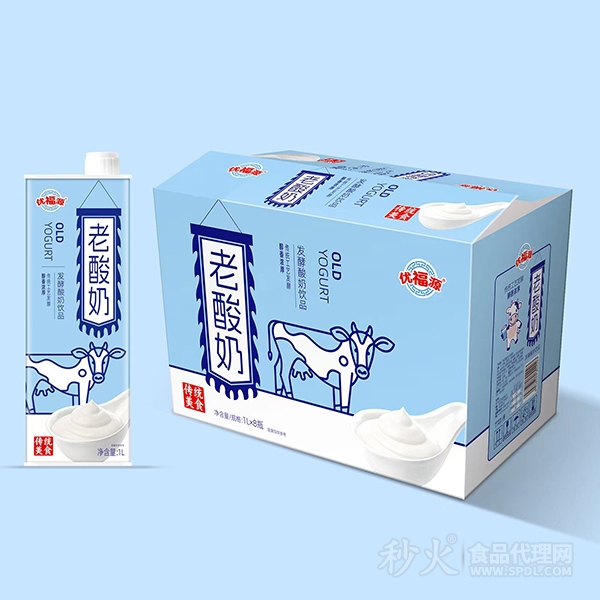 优福源老酸奶1Lx8瓶
