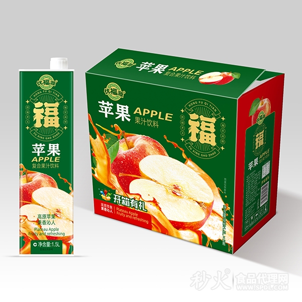 优福源苹果汁饮料1.5Lx6瓶