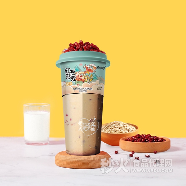 爱的名义红豆燕麦奶茶风味饮料520g