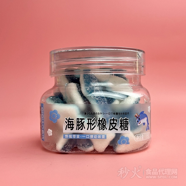 启巧海豚形橡皮糖138g