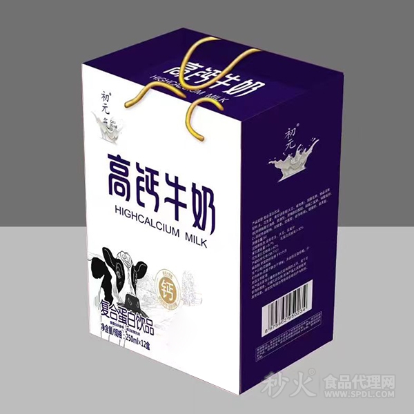 初元气高钙牛奶饮品250mlx12盒