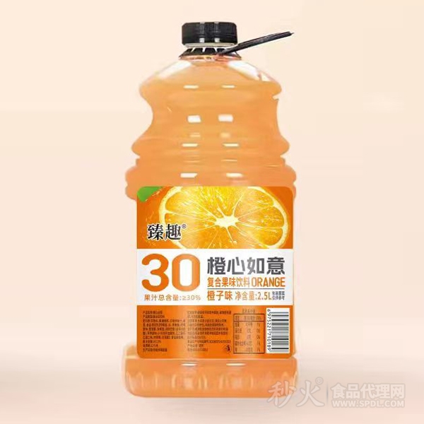 臻趣复合果味饮料橙子味2.5L