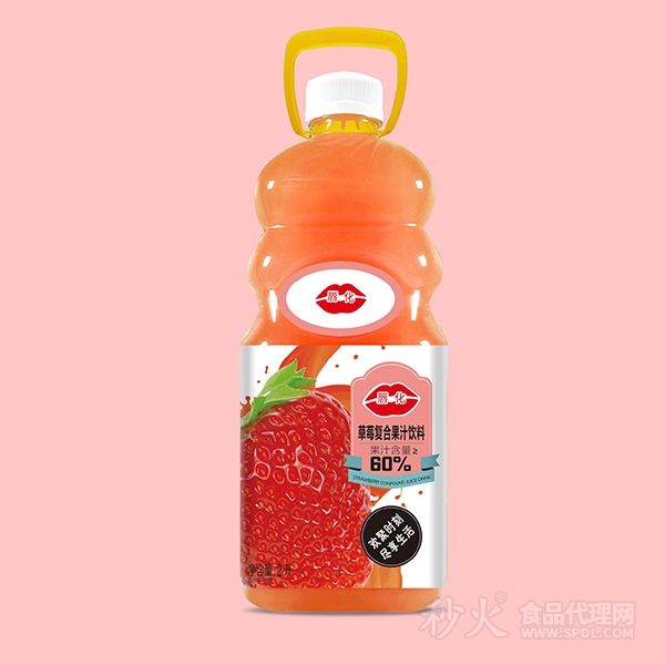 唇化草莓复合果汁饮料2L