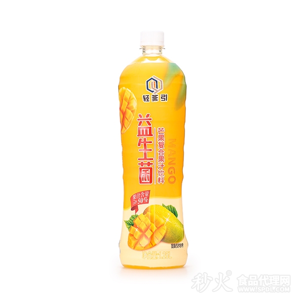 轻非饮益生菌芒果复合果汁饮料1.25L