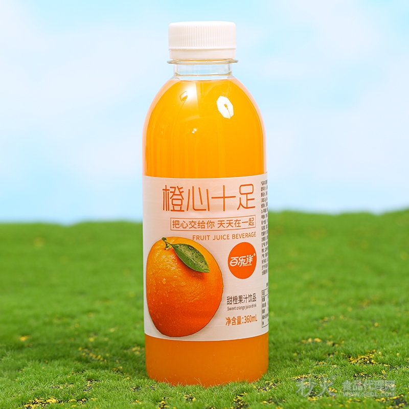 百乐洋橙心十足甜橙果汁饮料360ml