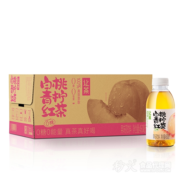 让茶白桃青柠红茶果味茶饮料箱装