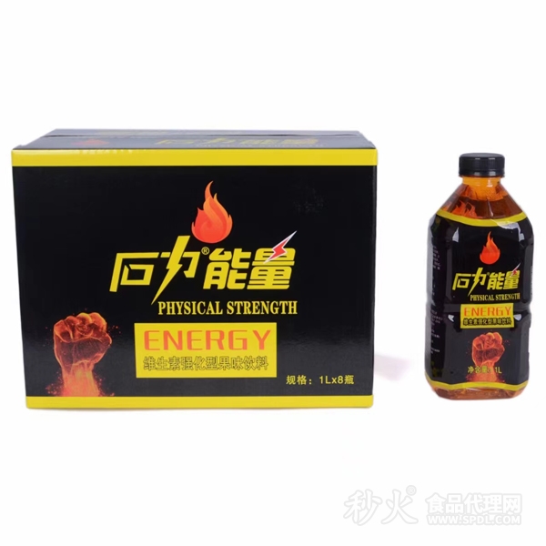 后力能量维生素强化型果味饮料1Lx8瓶