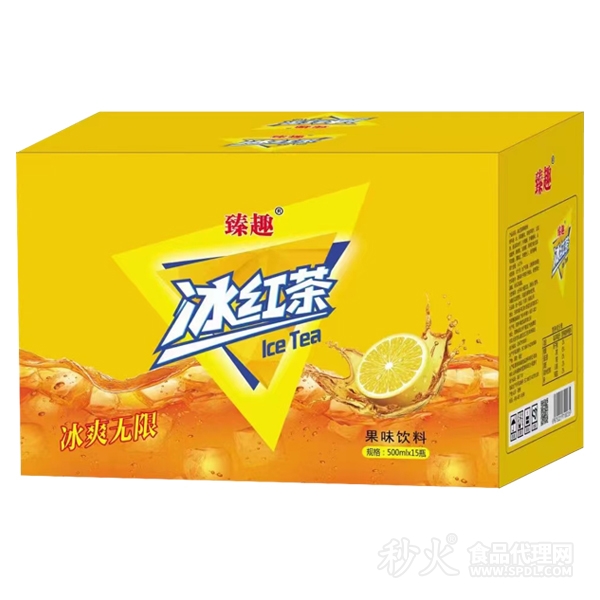 臻趣冰红茶果味饮料500mlx15瓶