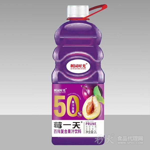 利园时光西梅复合果汁饮料2L