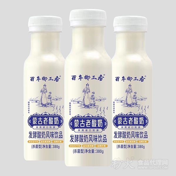 椰正香蒙古老酸奶发酵酸奶风味饮品380g