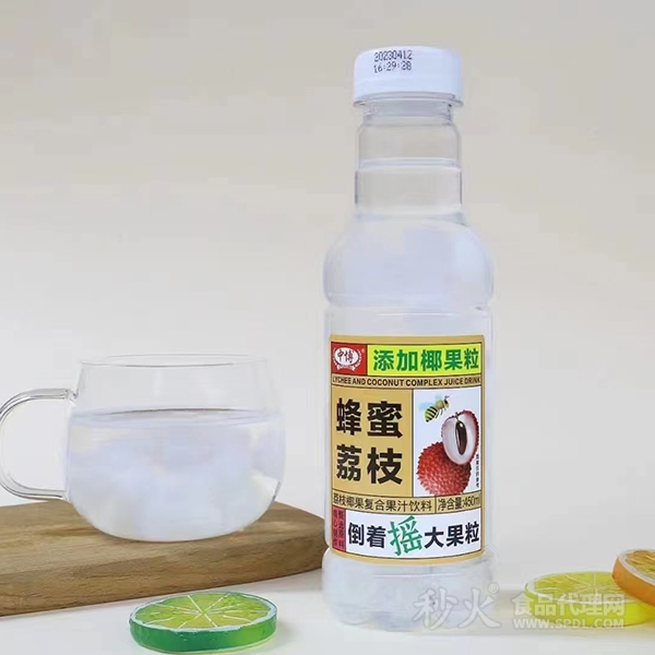 中博蜂蜜荔枝椰果复合果汁饮料450ml