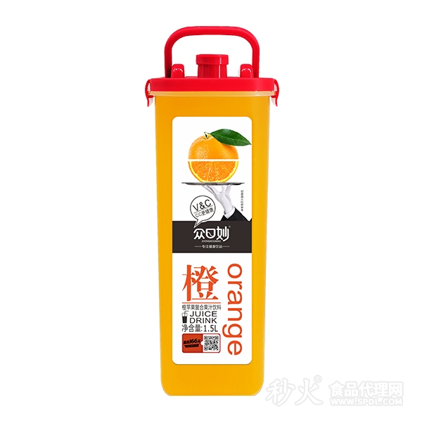 众口妙橙苹果复合果汁饮料1.5L