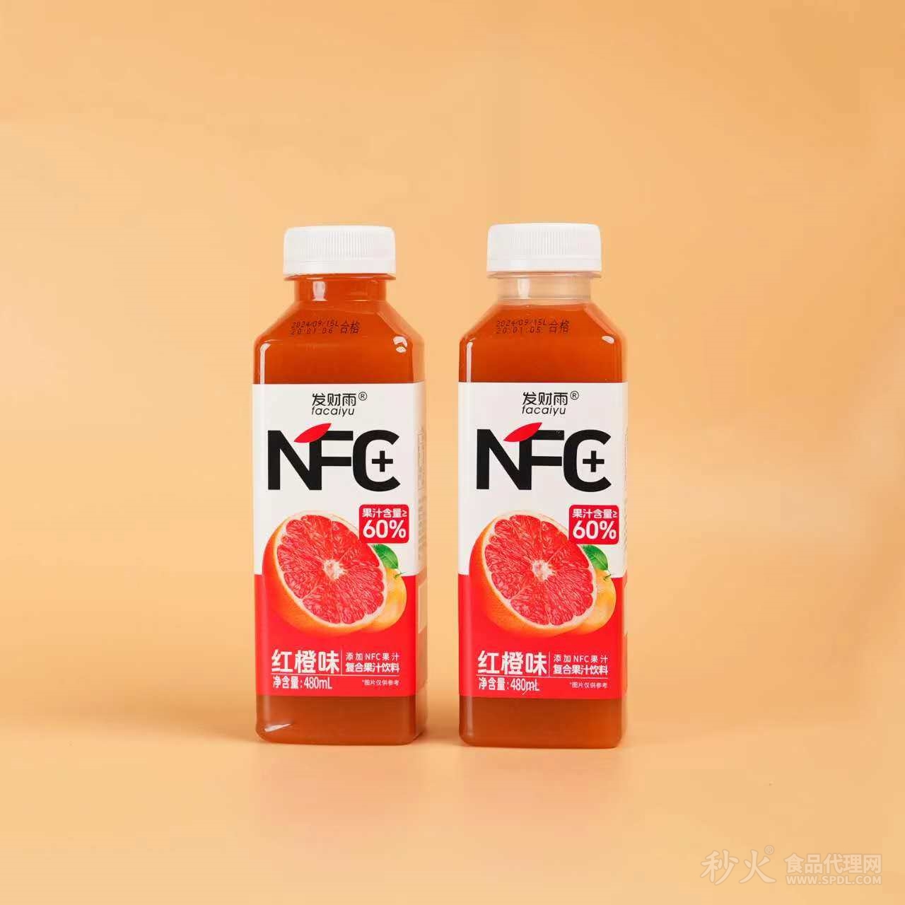 发财雨NFC红橙味复合果汁480ml