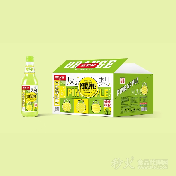 惠乐谷凤梨味果汁汽水358ml