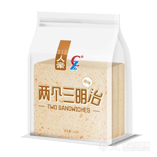 人豪两个三明治原味袋装125g