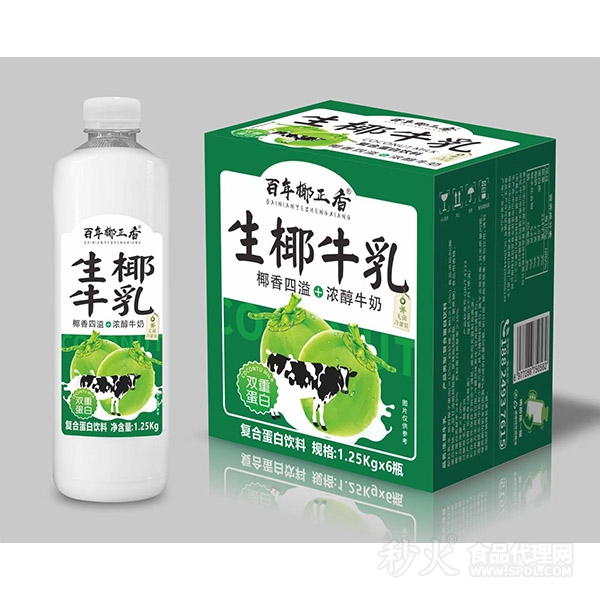 百年椰正香生椰牛乳1.25kgx6