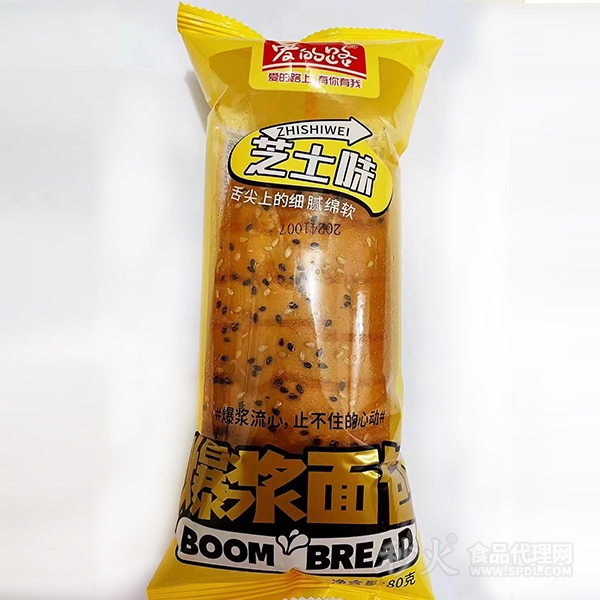 爱的路爆浆面包芝士味80g