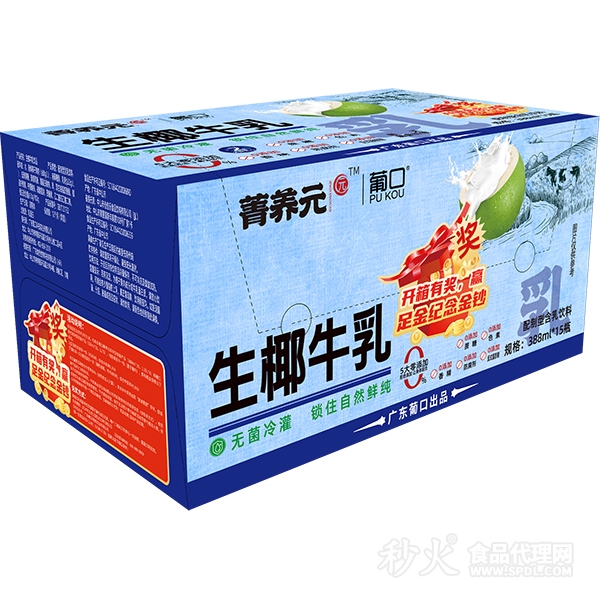 菁养元生椰牛乳配置型含乳饮料388mlx15