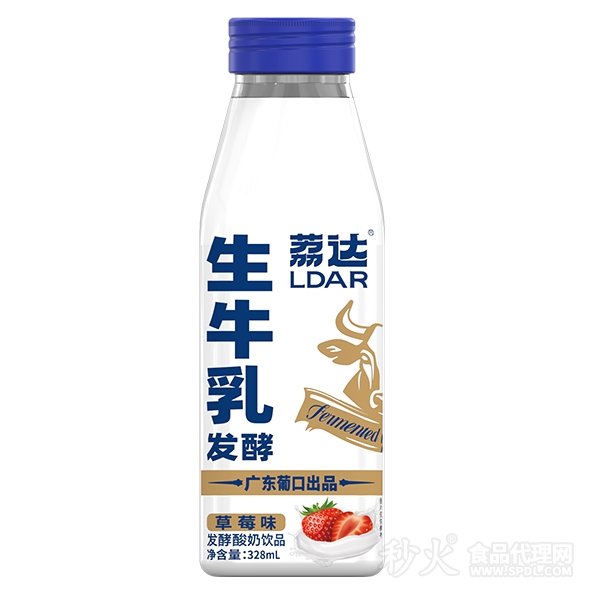 荔达生牛乳发酵酸奶饮品草莓味328ml