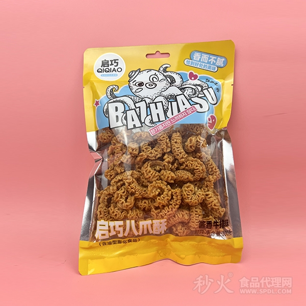 启巧八爪酥酱香牛排味100g