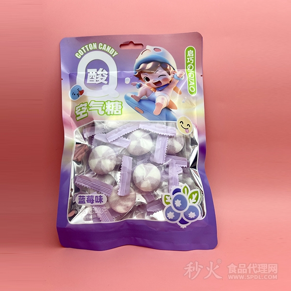 启巧空气糖蓝莓味62g