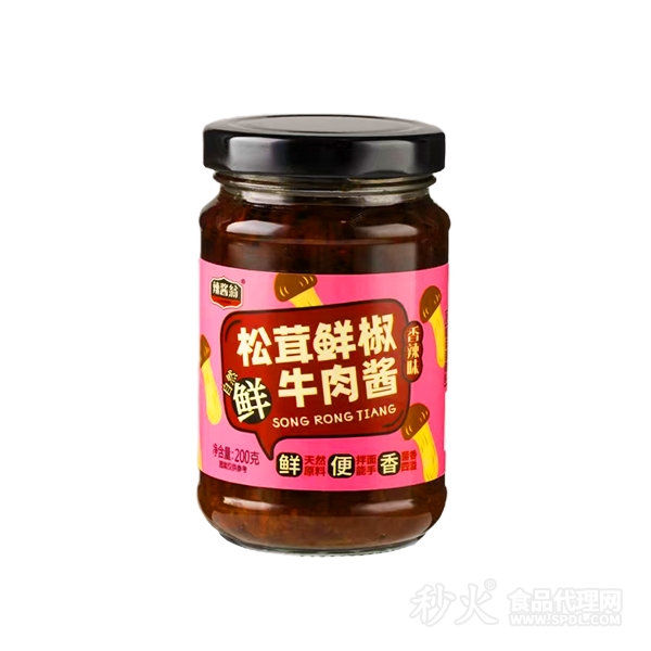 辣酱翁松茸鲜椒牛肉酱香辣味200g