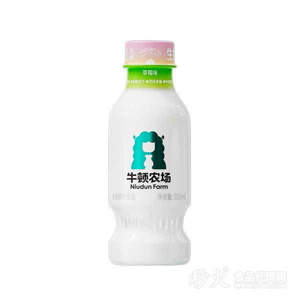 牛顿农场草莓味佐餐酸奶饮品350ml