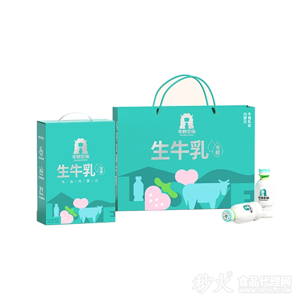 牛顿农场生牛乳发酵酸奶饮品350mlx6瓶（2提）